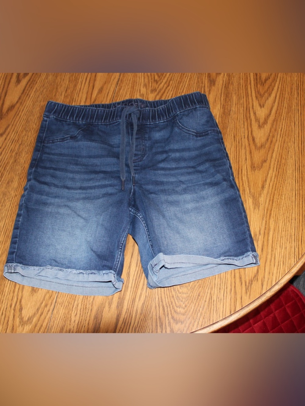 Girl's Casual Blue Denim Drawstring Shorts